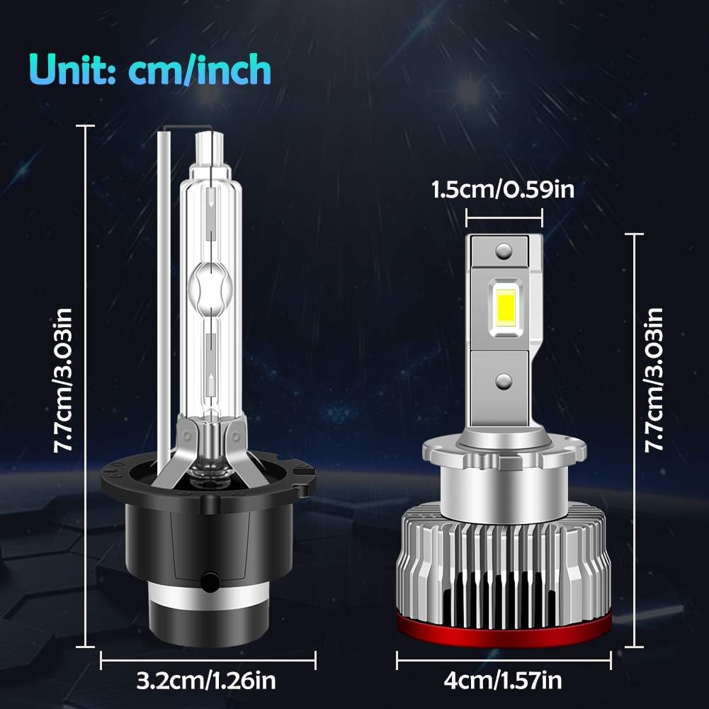 D2S D2R LED Headlight Bulb 35W 6000K Xenon White Pack of 2 C889