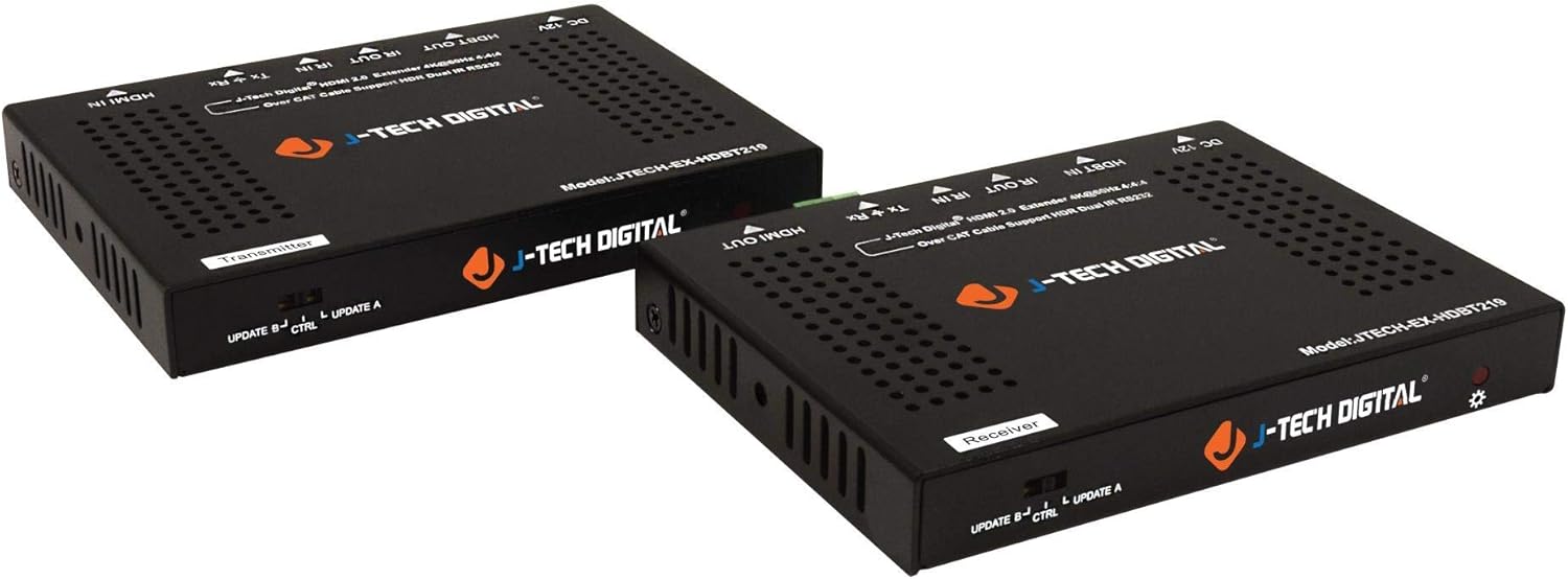 HDMI Extender by Single Cat 5E/6/7 up to 200ft with Dual IR and EDID Support Pack of 2 P66080