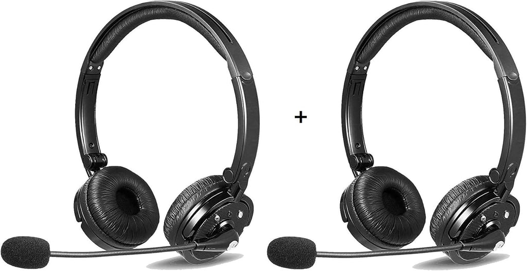 2 Pack Bluetooth Noise Cancelling Headphones with Mic W8570
