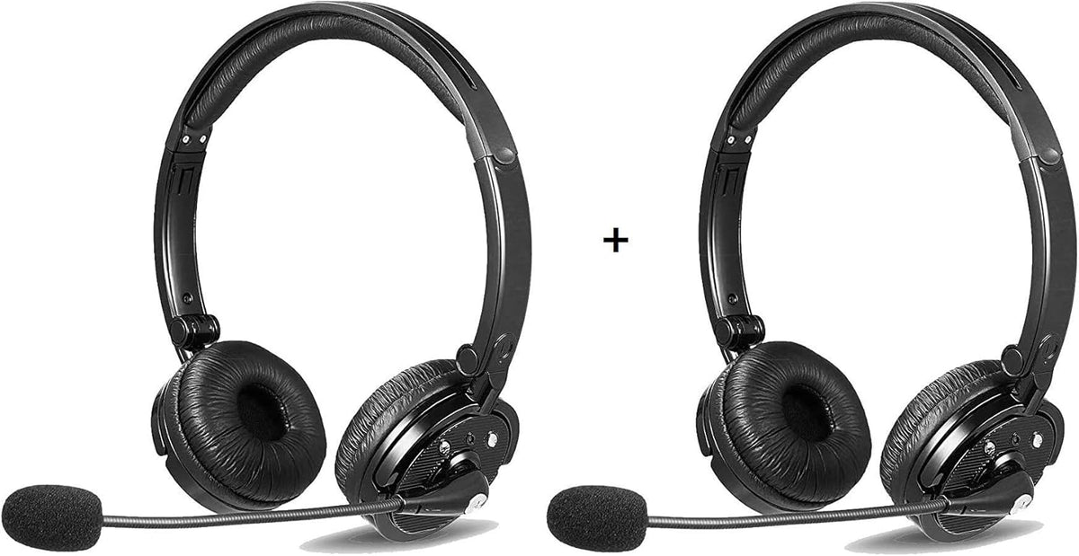 2 Pack Bluetooth Noise Cancelling Headphones with Mic W8570