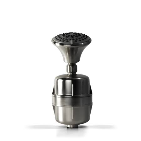 Brushed Nickel Shower Filter with Massage Head F438