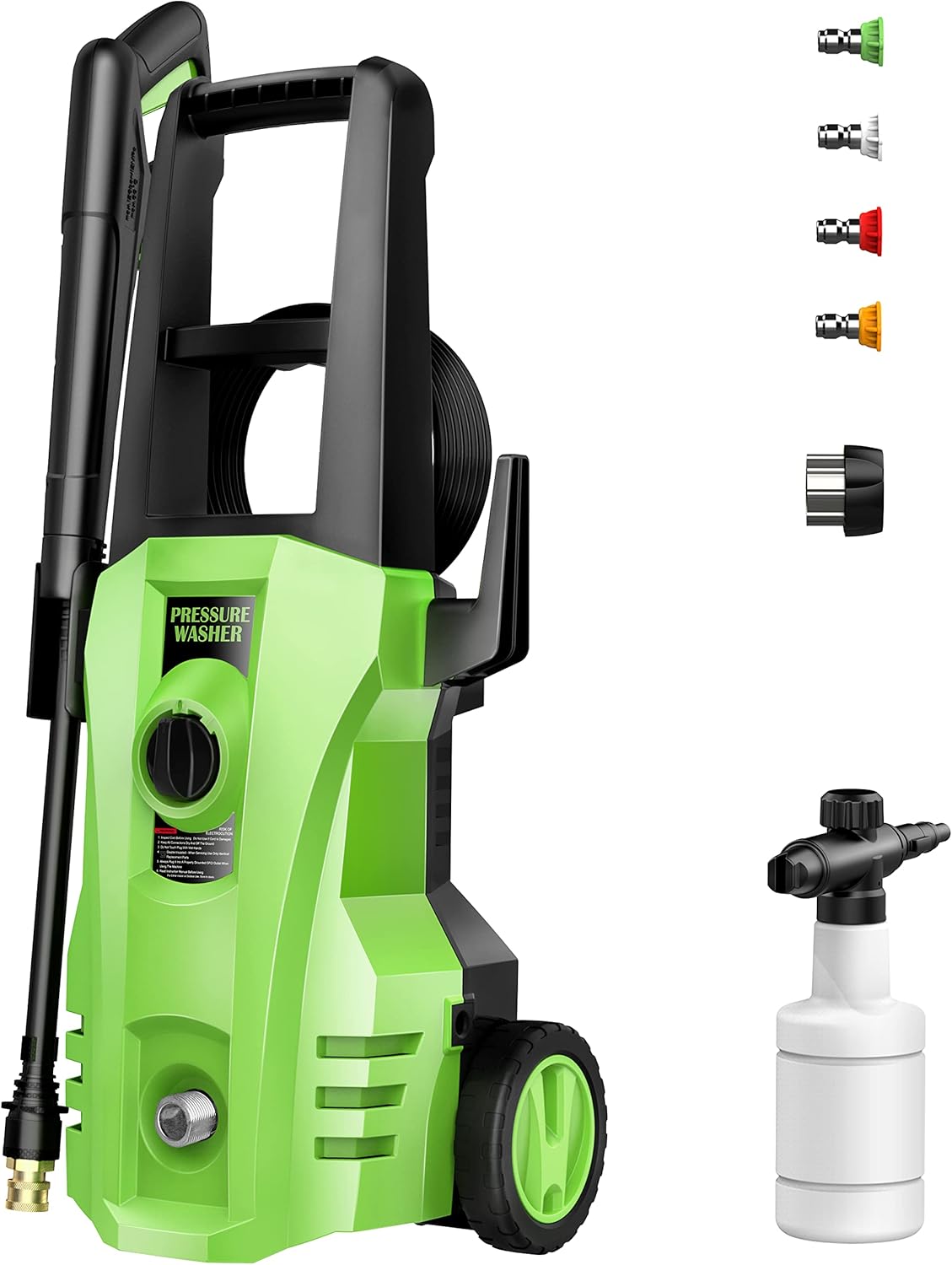 Electric Pressure Washer 3200 PSI / 2.6 GPM with Nozzles, Foam Cannon U12036