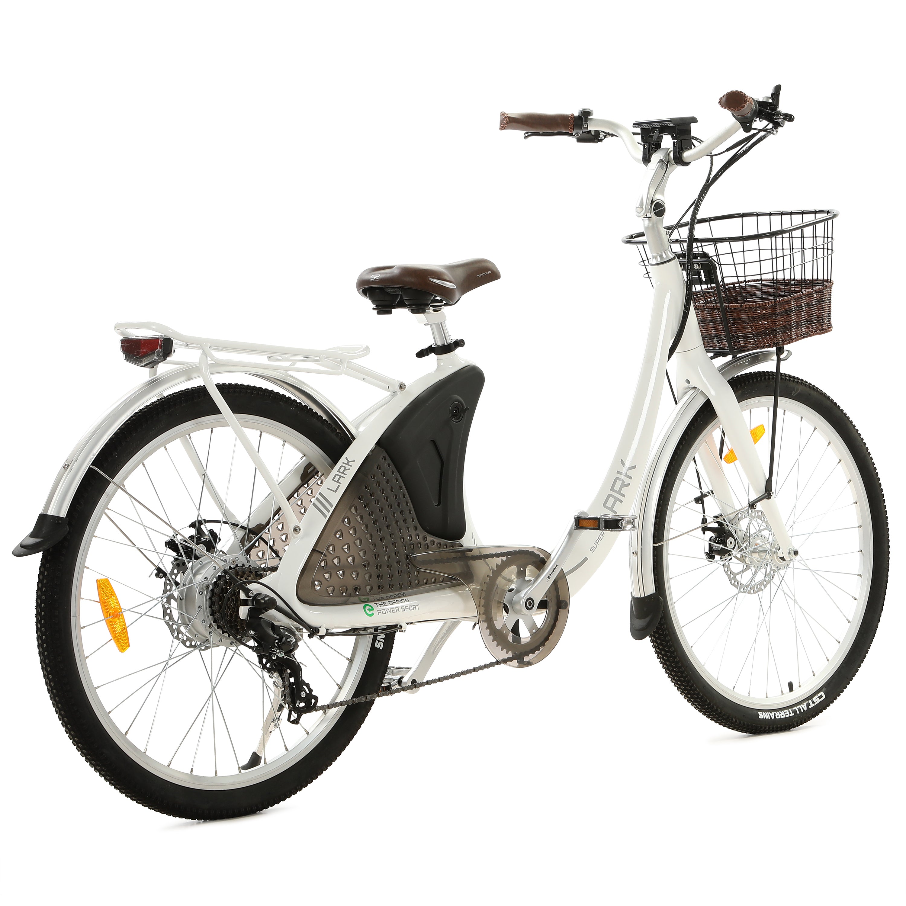 26" 36V 10AH Electric Bike with Basket and Rear Rack B475