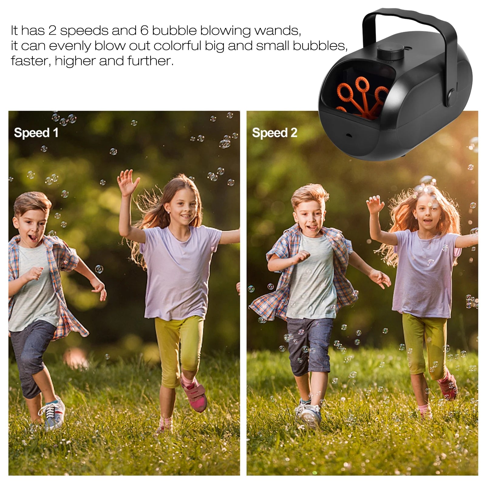 Portable Rechargeable Bubble Machine W56587