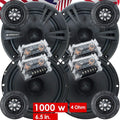 2 Pairs 6.5-Inch 2-Way Car Audio Component Speakers System V6085