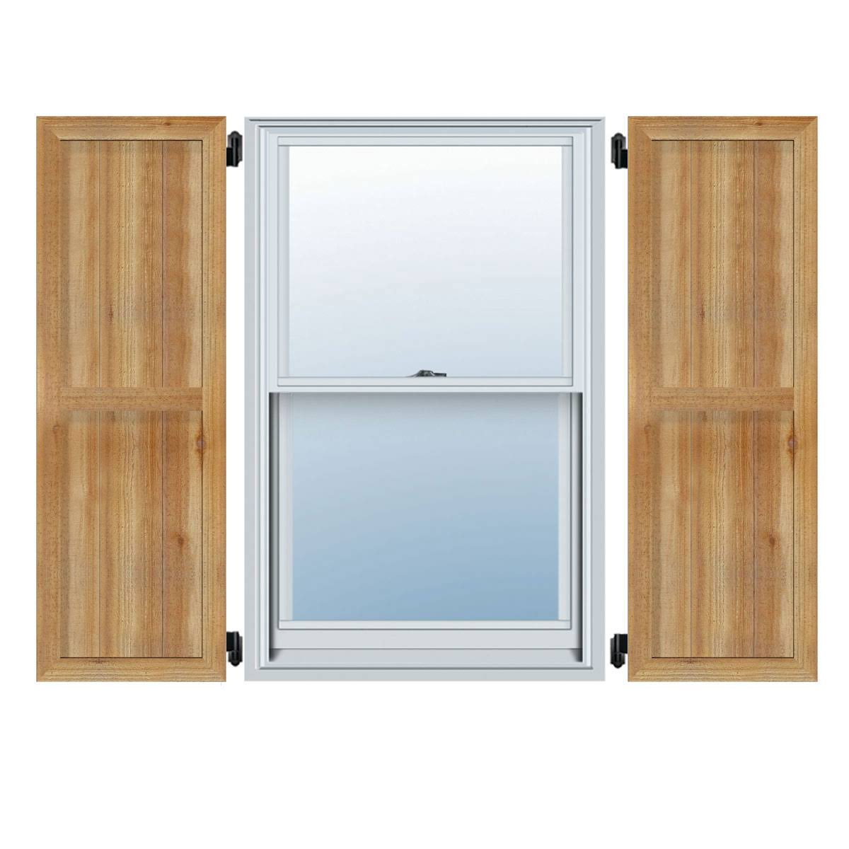 Framed Board-n-Batten Shutters, Rough Sawn Western Red Cedar (Per Pair) M61662
