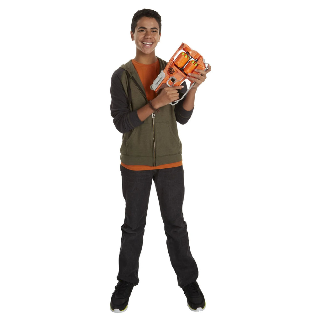 Nerf Zombie Strike Toy Blaster with 2 Flipping Drums and 12 Elite Darts Q45179