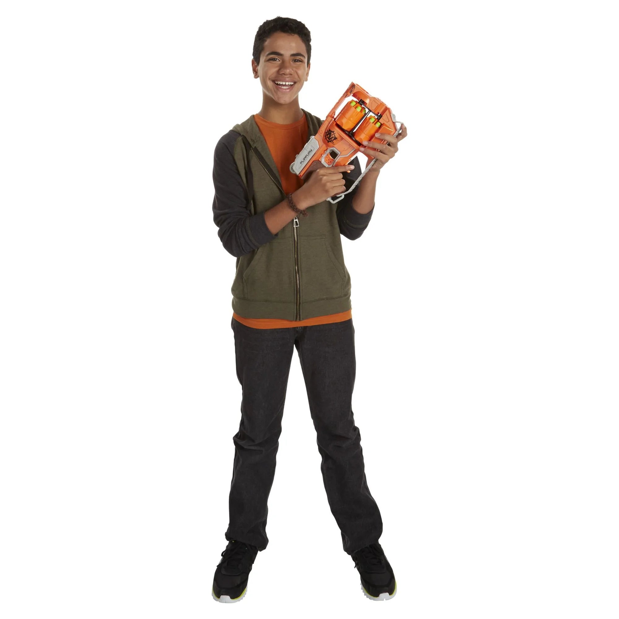 Nerf Zombie Strike Toy Blaster with 2 Flipping Drums and 12 Elite Darts Q45179