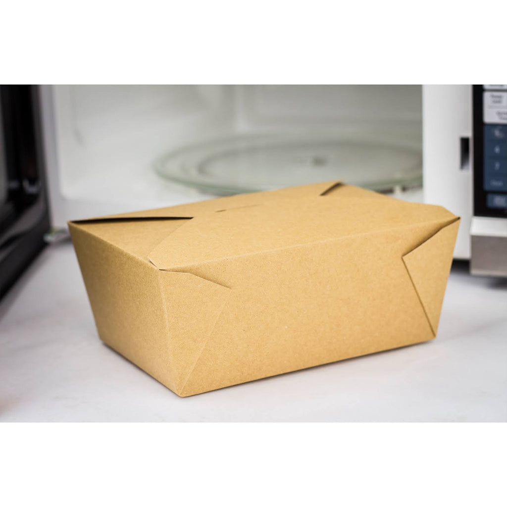 Kraft Fold-To-Go Boxes, 110 oz, Case of 160 T8826