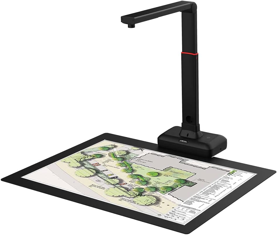 Large Format Overhead Document Scanner with Auto-Flatten & Fingerprint Removal Technologies L171876