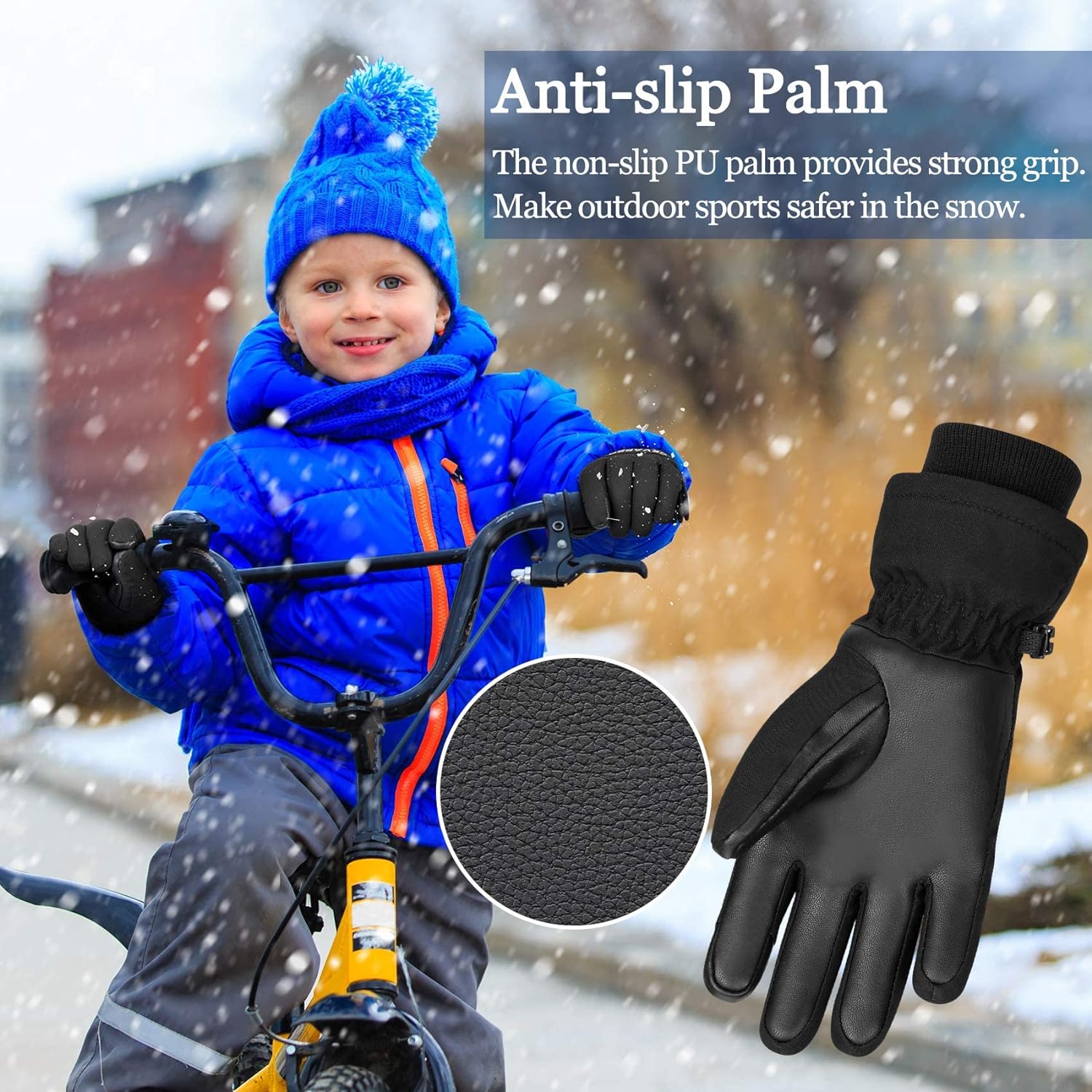 Waterproof Thermal Kids Ski Gloves W343683