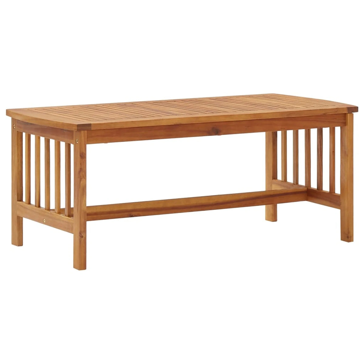 2 Piece Acacia Wood Outdoor Lounge Set with Cream Cushions W2725