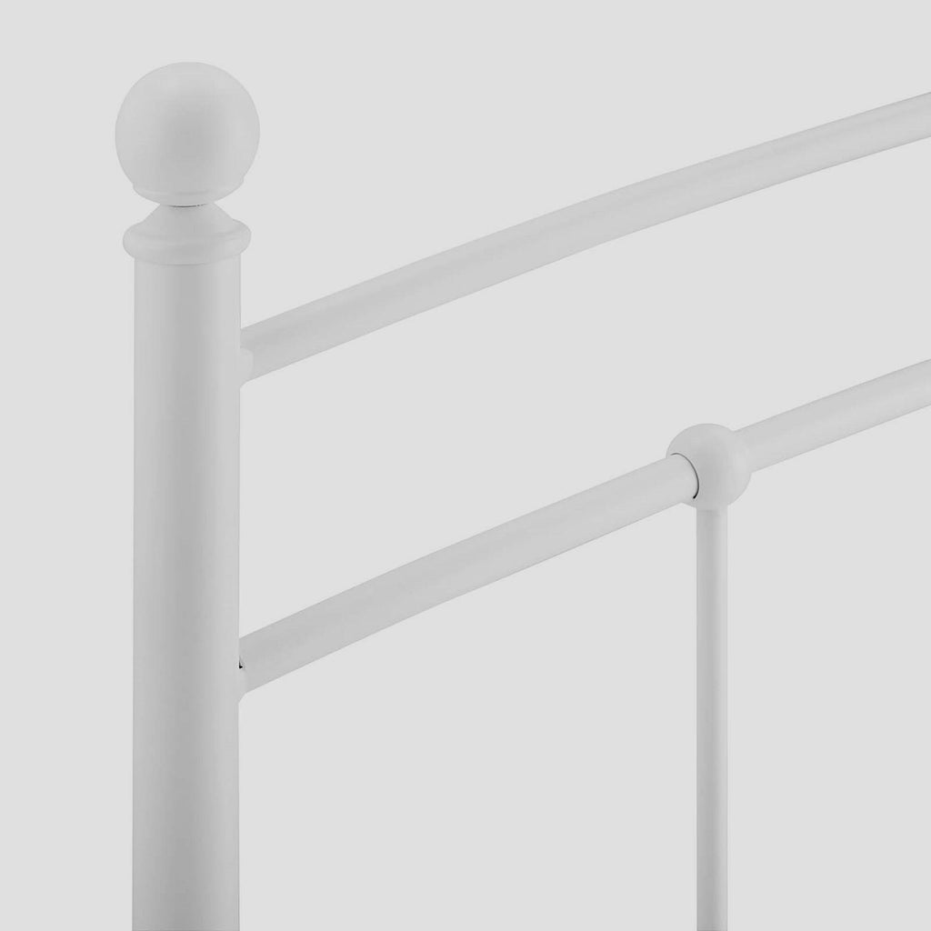 Arched King Size White Metal Headboard A97237