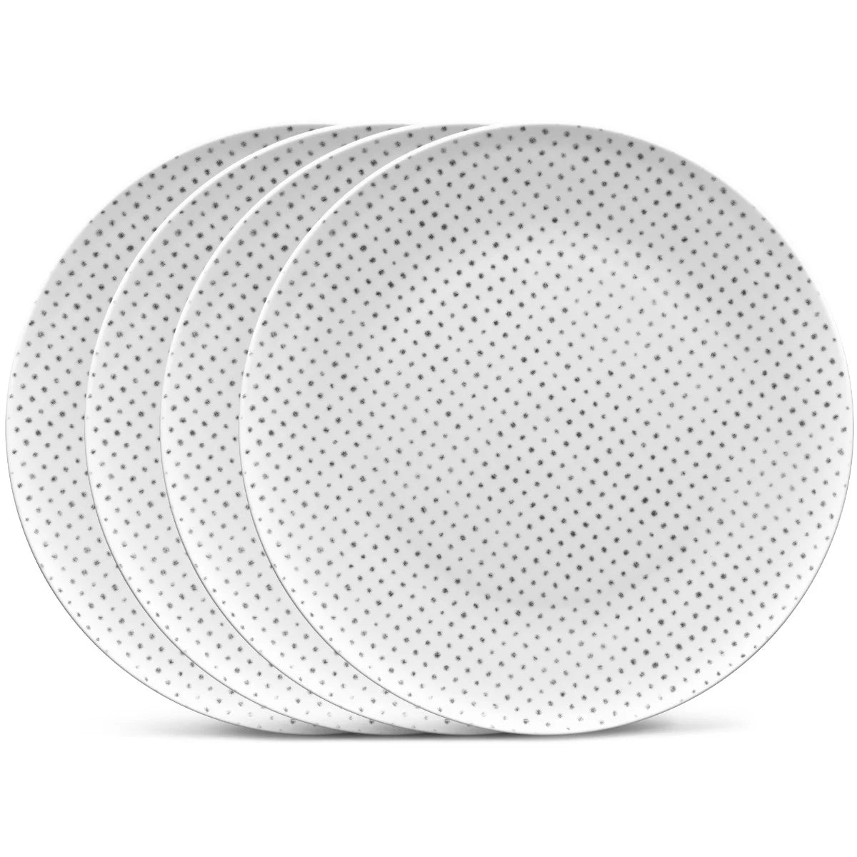 Grey Set of 4 Dinner Plates G190