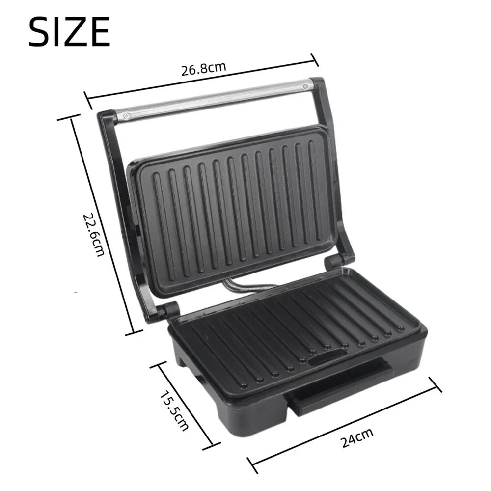 Stainless Steel 850W Nonstick Panini Maker Sandwich Machine Z4009