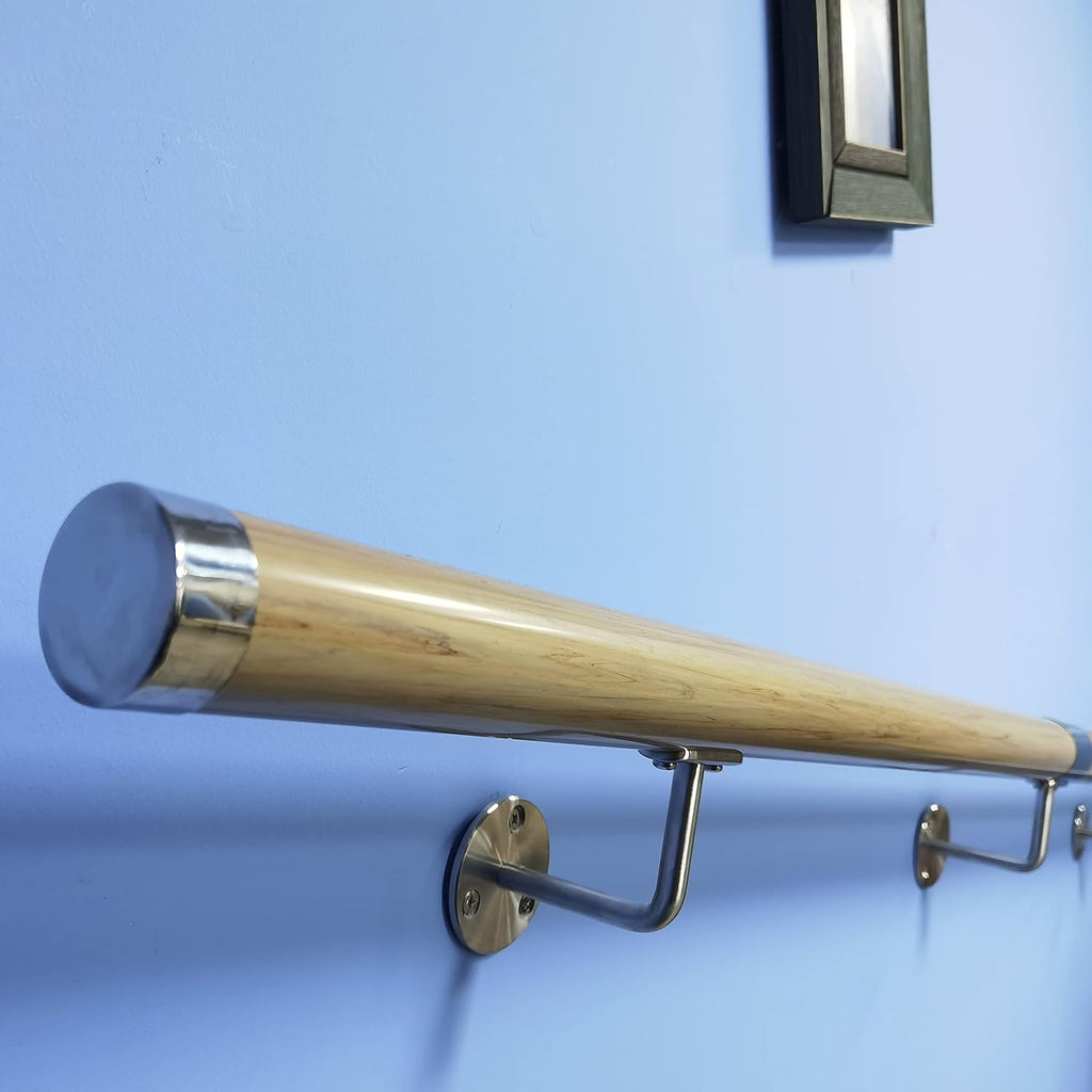 Camel 6FT PVC Wall Mount Handrail with 3pcs Stainless Steel Brackets I4884