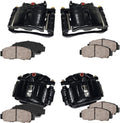 Black Calipers + Ceramic Brake Pads + Hardware Kit I969634