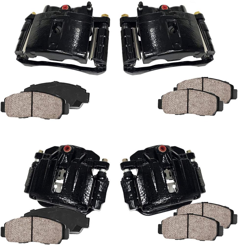 Black Calipers + Ceramic Brake Pads + Hardware Kit I969634
