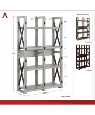 Espresso Wood Veneer Bookcase F84271