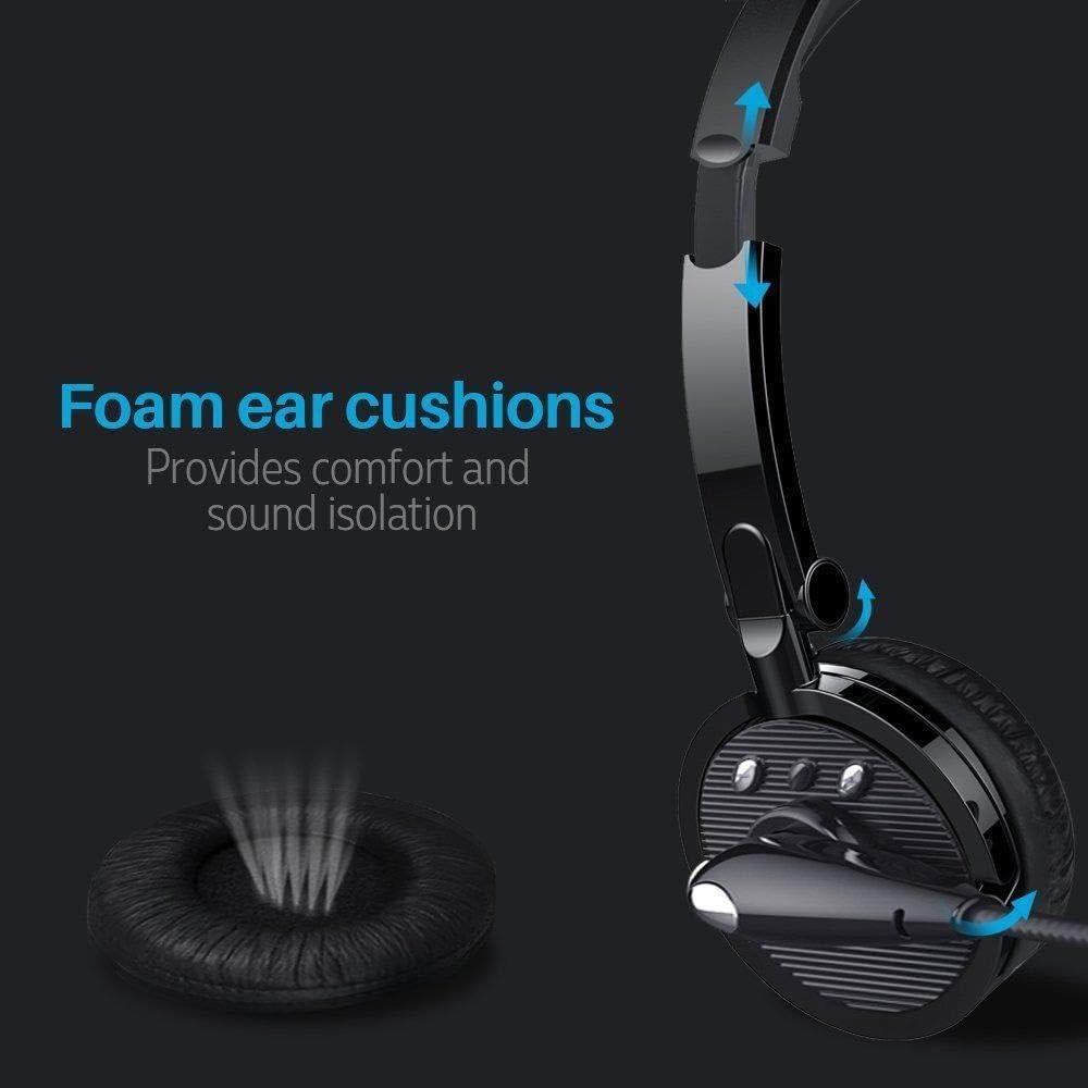 2 Pack Bluetooth Noise Cancelling Headphones with Mic W8570