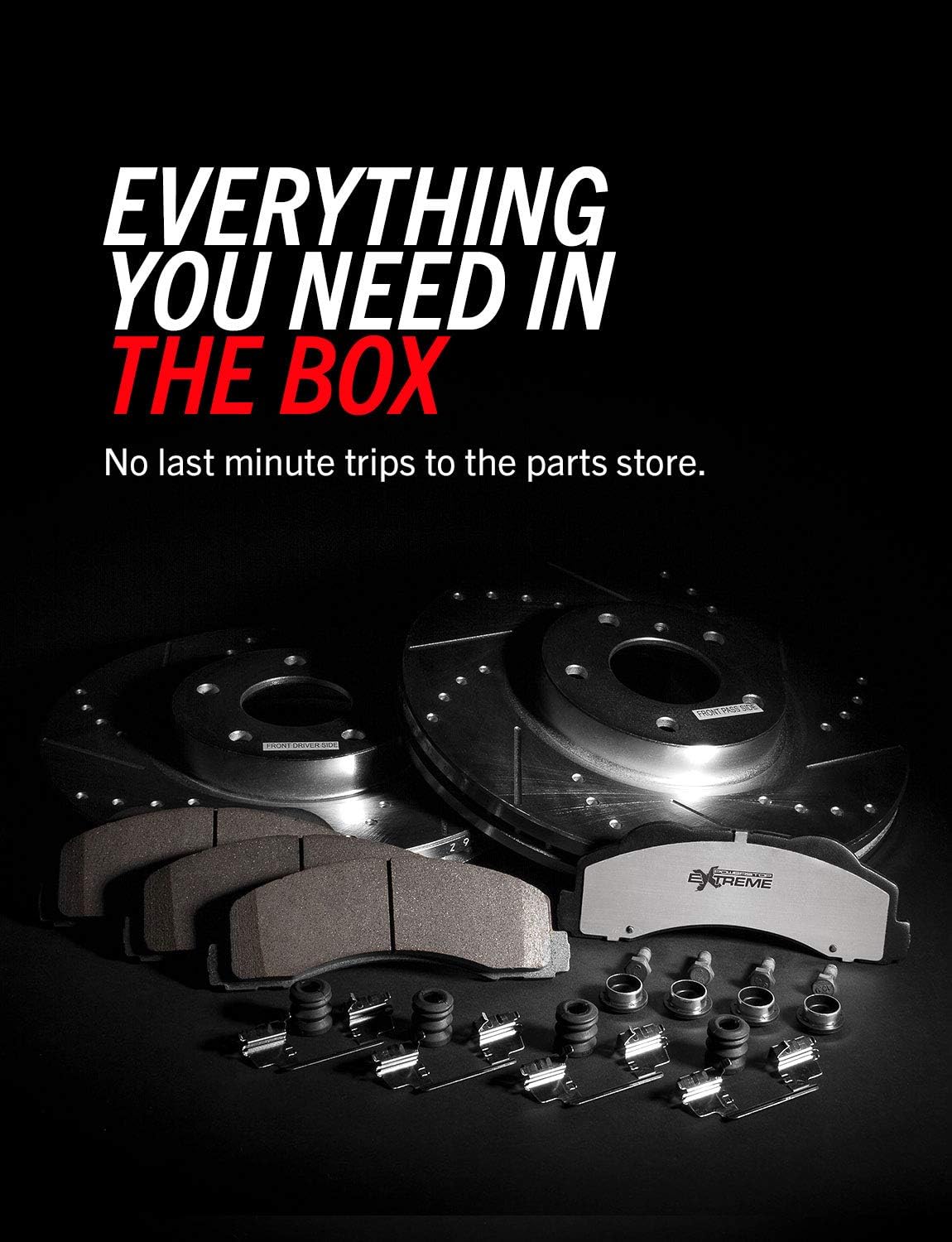 Rear Z26 Carbon Fiber Brake Pads with Drilled & Slotted Brake Rotors Kit E513