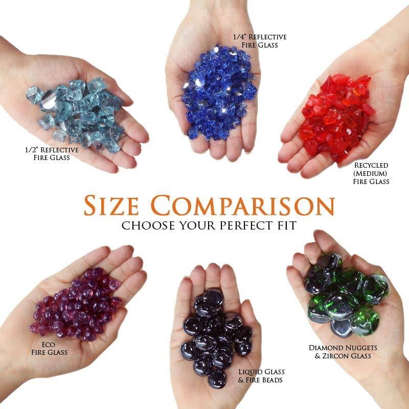 1/2x22 Ocean Deep Pre-Mixed Fire Glass (10 lbs) K302