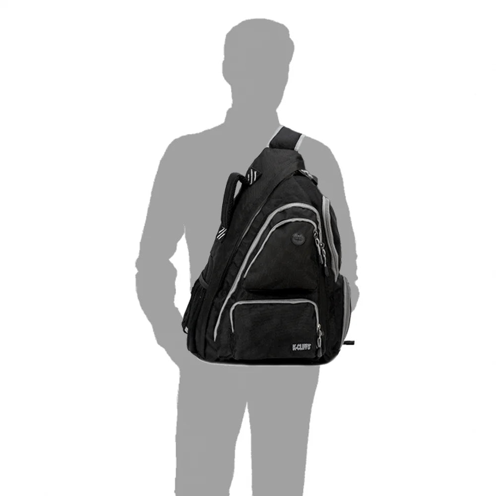Black Polyester Sling Backpack L33011