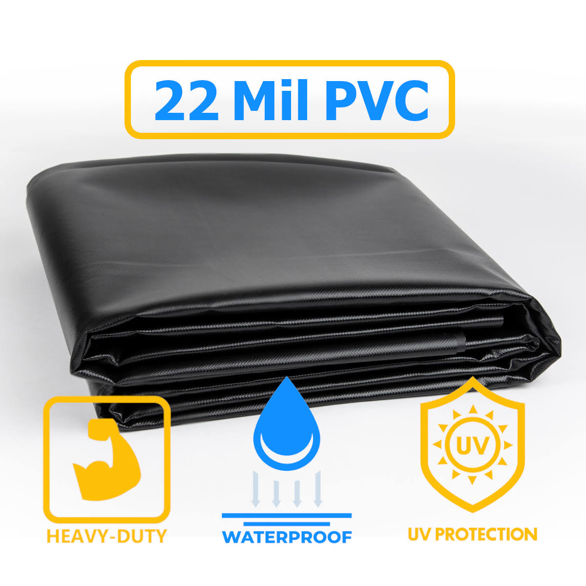 10' x 40' Vinyl Tarp 20 oz 22 Mil Waterproof PVC Pond Liner C522638