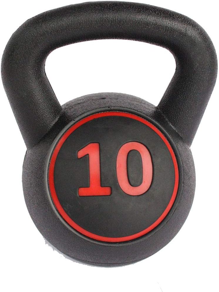 3-Piece Kettlebell Weight Set with 5lb, 10lb, 15lb Weights and Base Rack M5466
