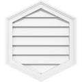 16x22W x 34x22H Vertical Peaked Surface Mount PVC Gable Vent K9924