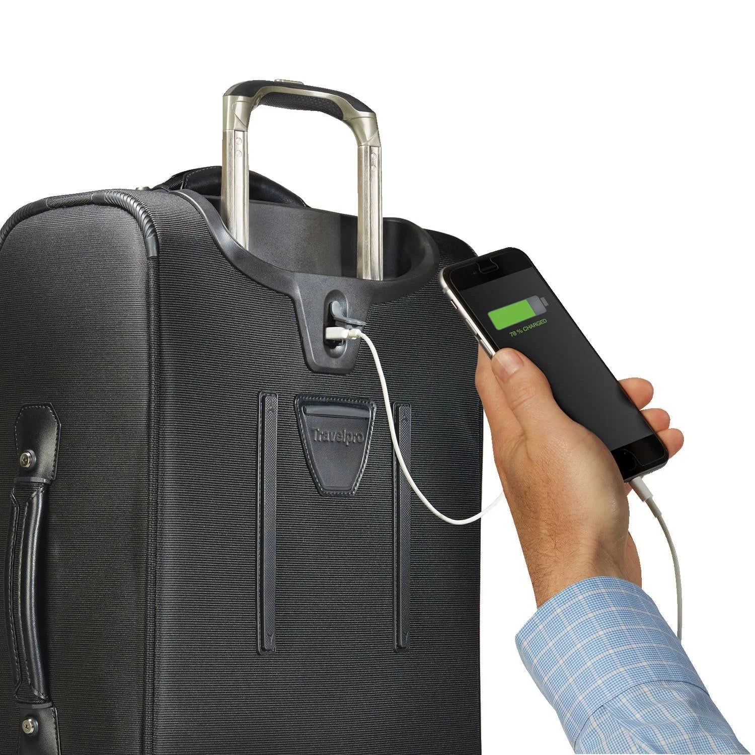 Expandable Carry-On with USB Charging Port - Blue P184543