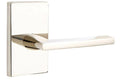 Polished Nickel Passage Set with Modern Rectangular Rosette J901