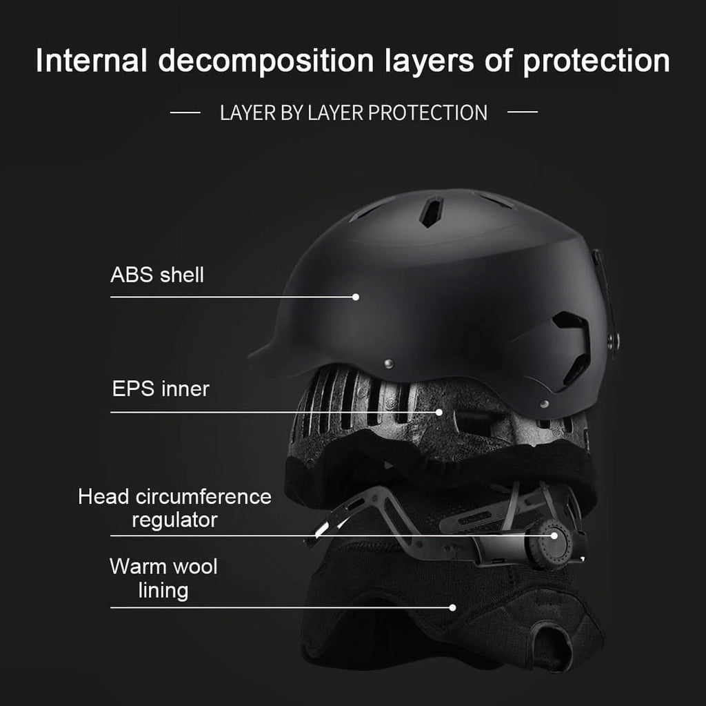 Winter Warm Cycling Helmets with Adjustable Safety G263108