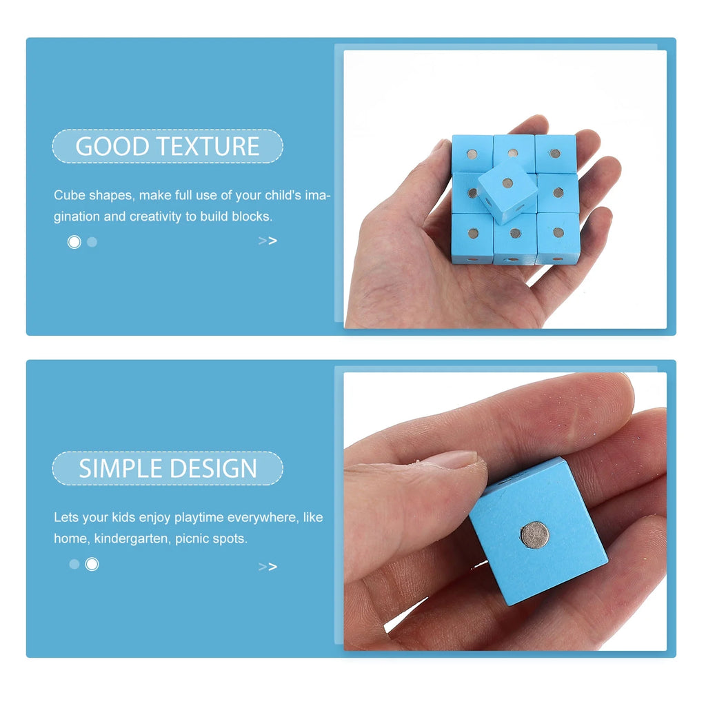 Magnetic Wood Building Block Cube Toys V2733