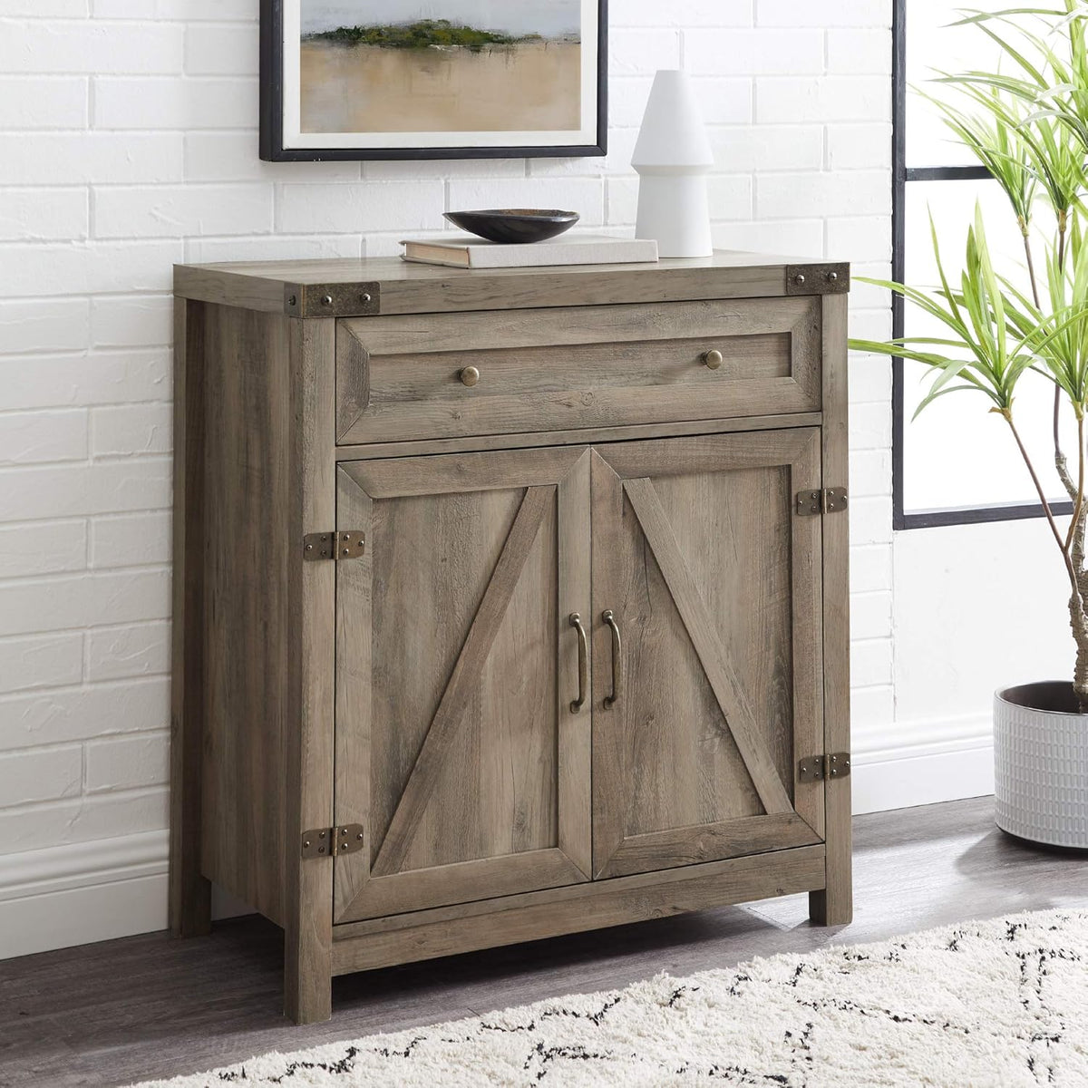 Grey Wash Accent Cabinet T873262
