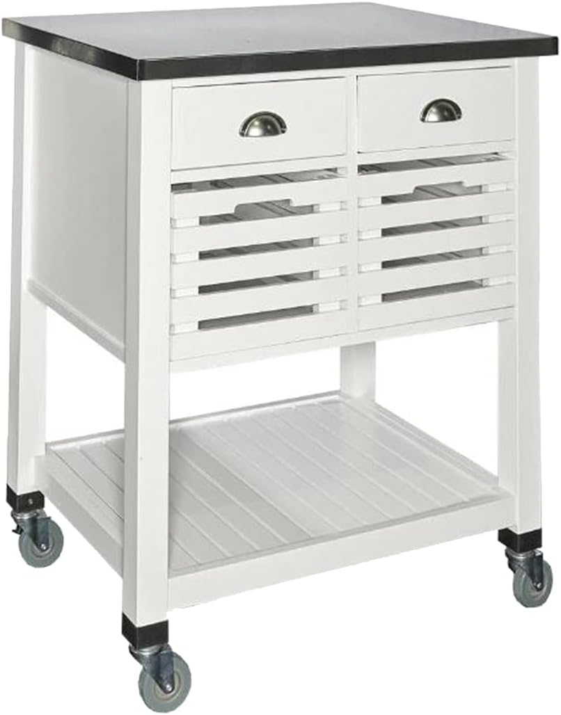 Gray Wood Kitchen Cart H4910