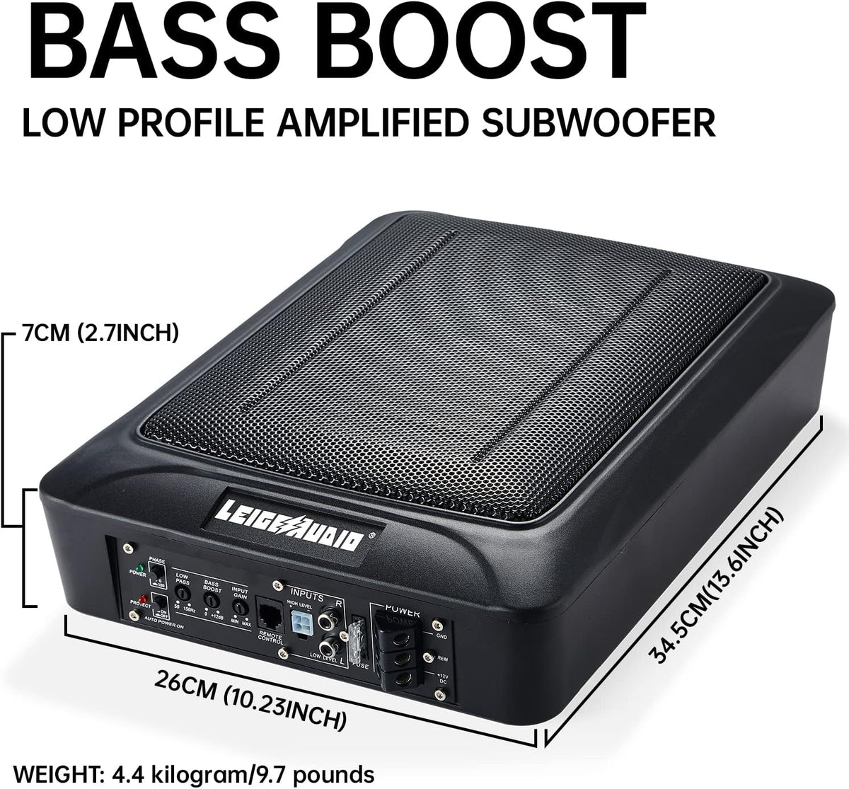 800 Watt Compact Powered Subwoofer with Built in Amplifier X738