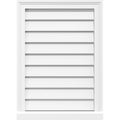 40x22W x 20x22H Vertical Surface Mount PVC Gable Vent with Brickmould B39818