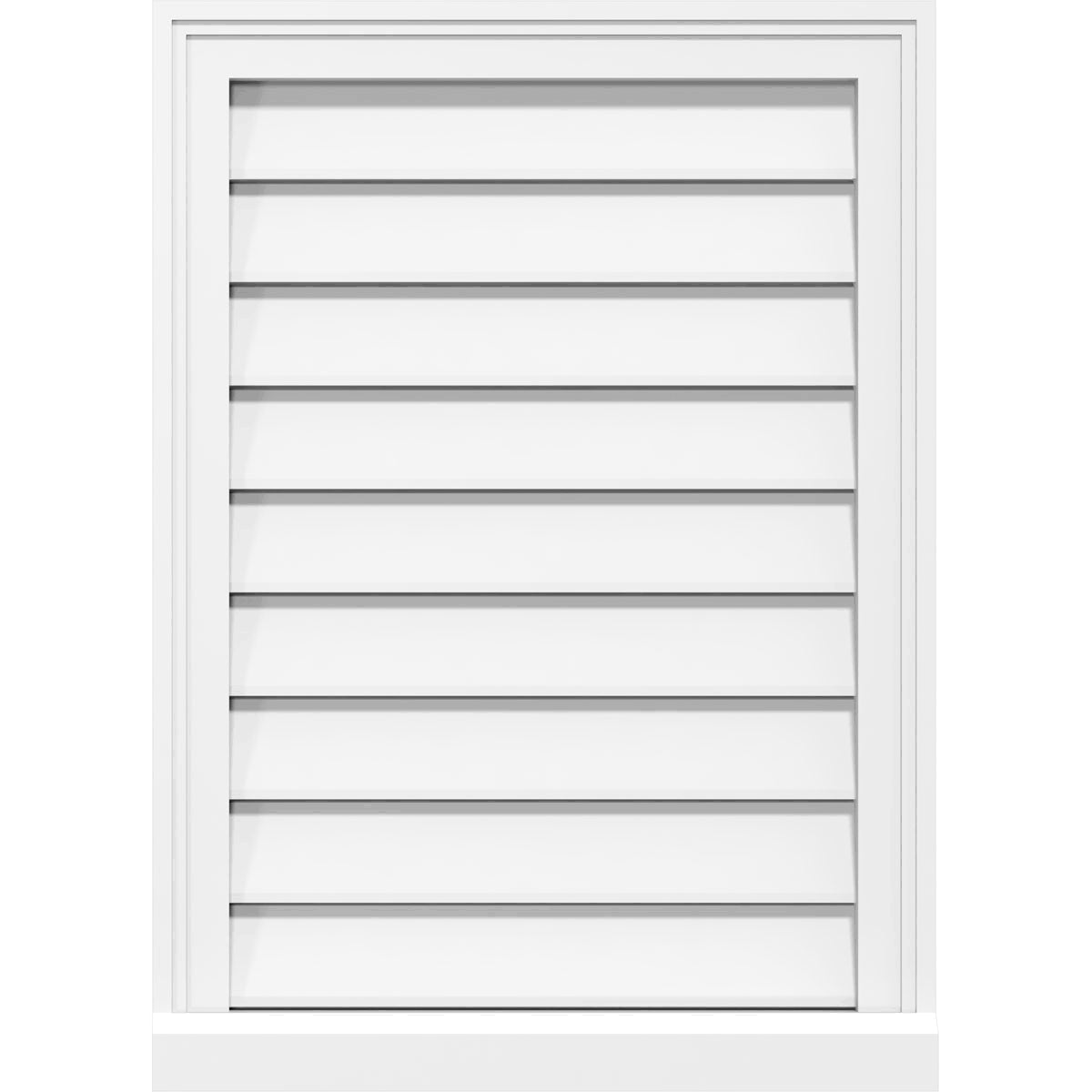 40x22W x 20x22H Vertical Surface Mount PVC Gable Vent with Brickmould B39818