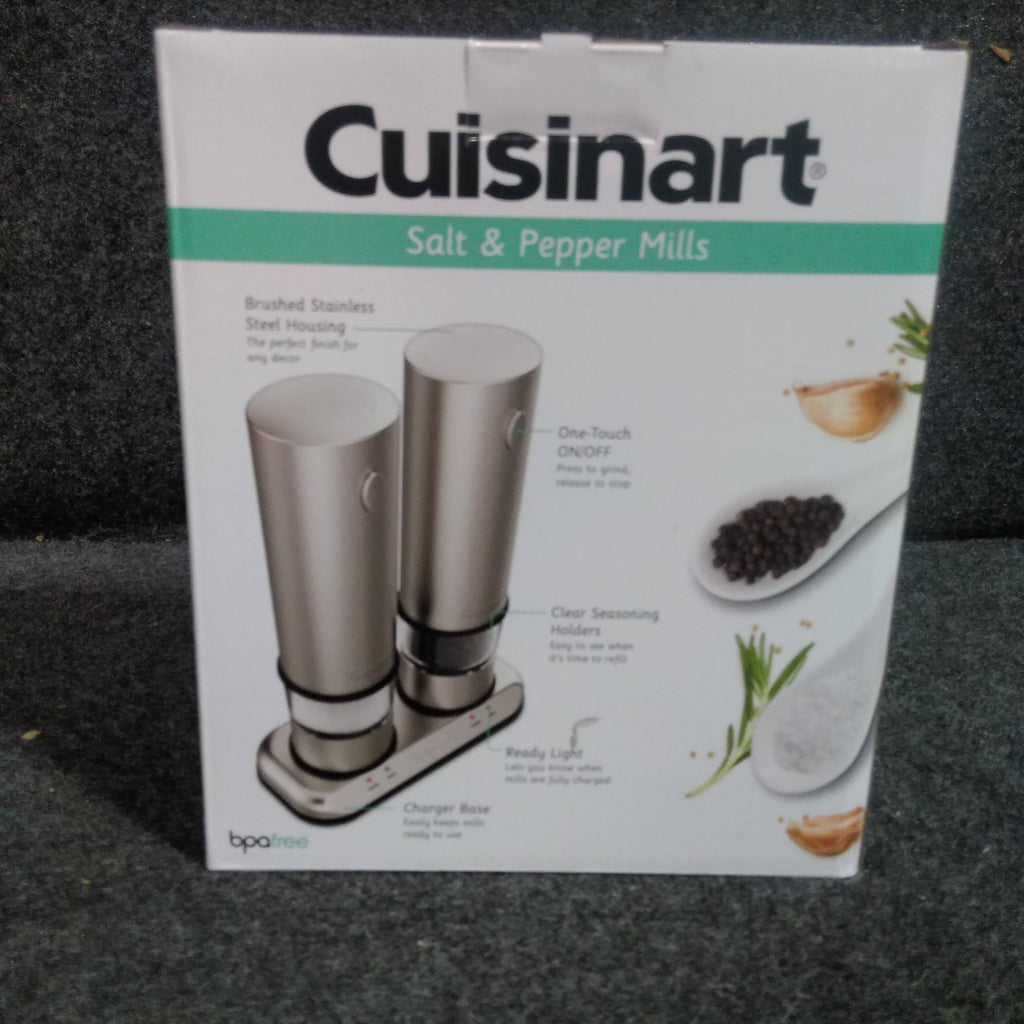 Brushed Stainless Steel Electric Salt & Pepper Mill Set E75939