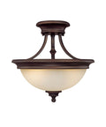 2 Light Semi-Flush Burnished Bronze S609