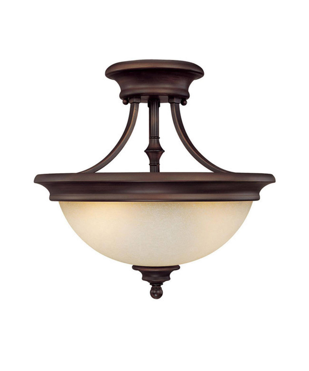 2 Light Semi-Flush Burnished Bronze S609