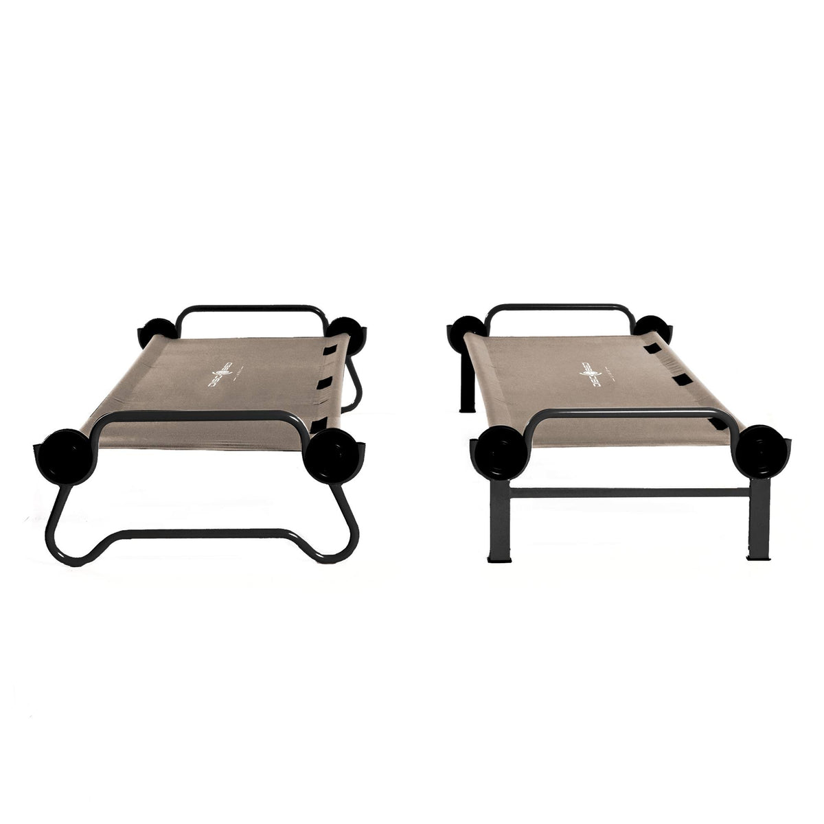 Tan Bunked Double Camping Cot with Organizers G85840