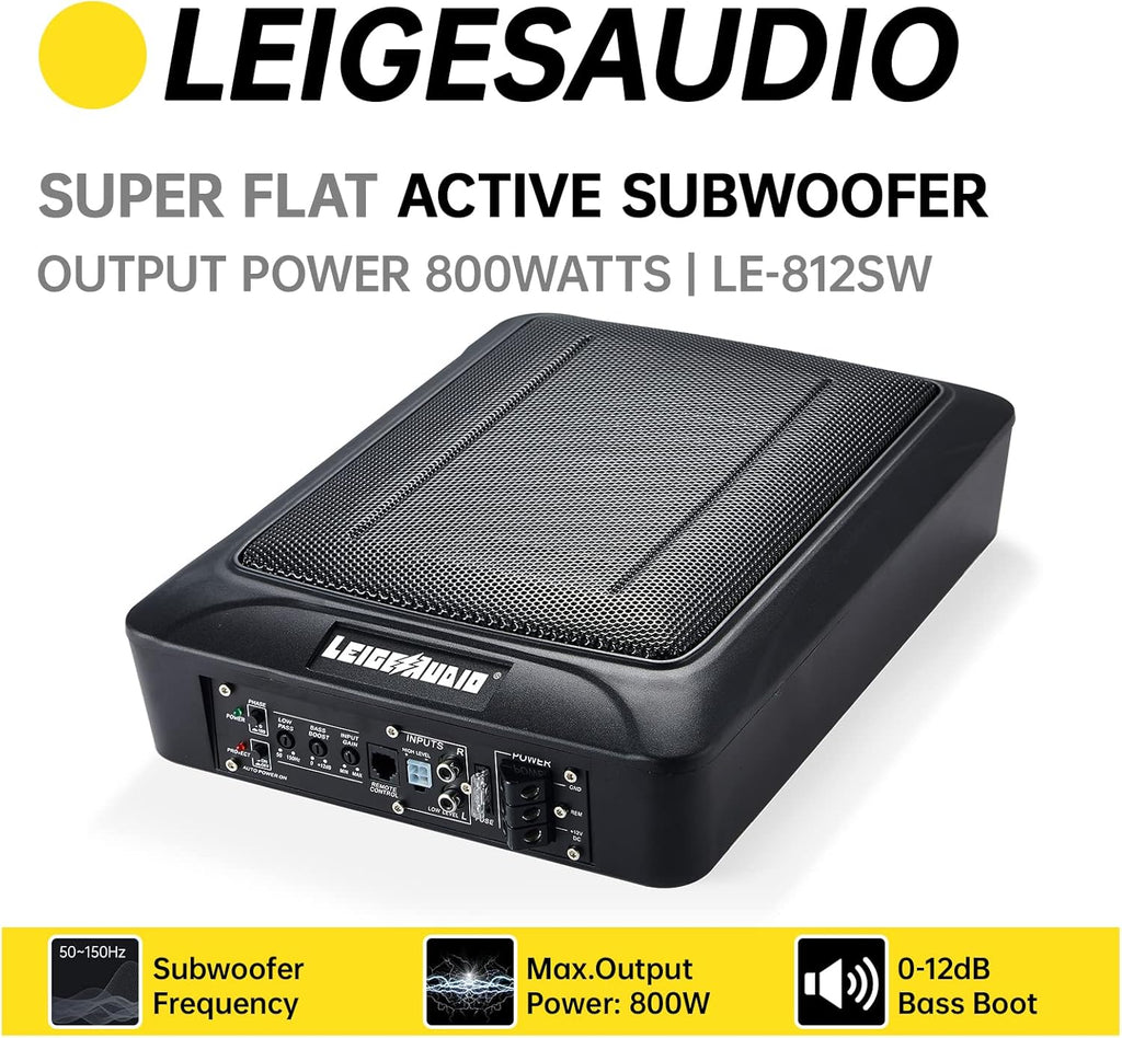 800 Watt Compact Powered Subwoofer with Built in Amplifier X738
