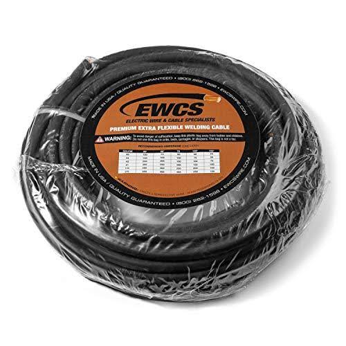 25 Feet Black Welding Cable U876763