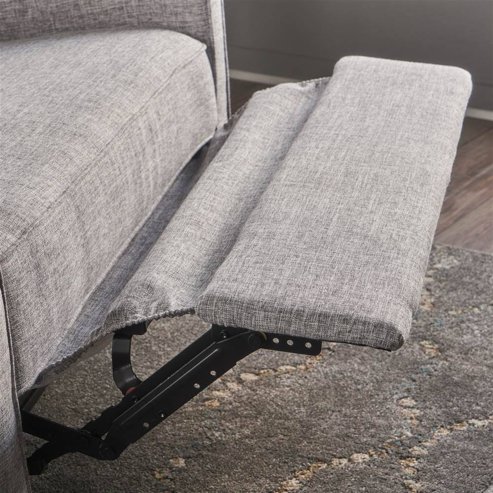 Light Gray Tweed Loveseat Recliner A38329