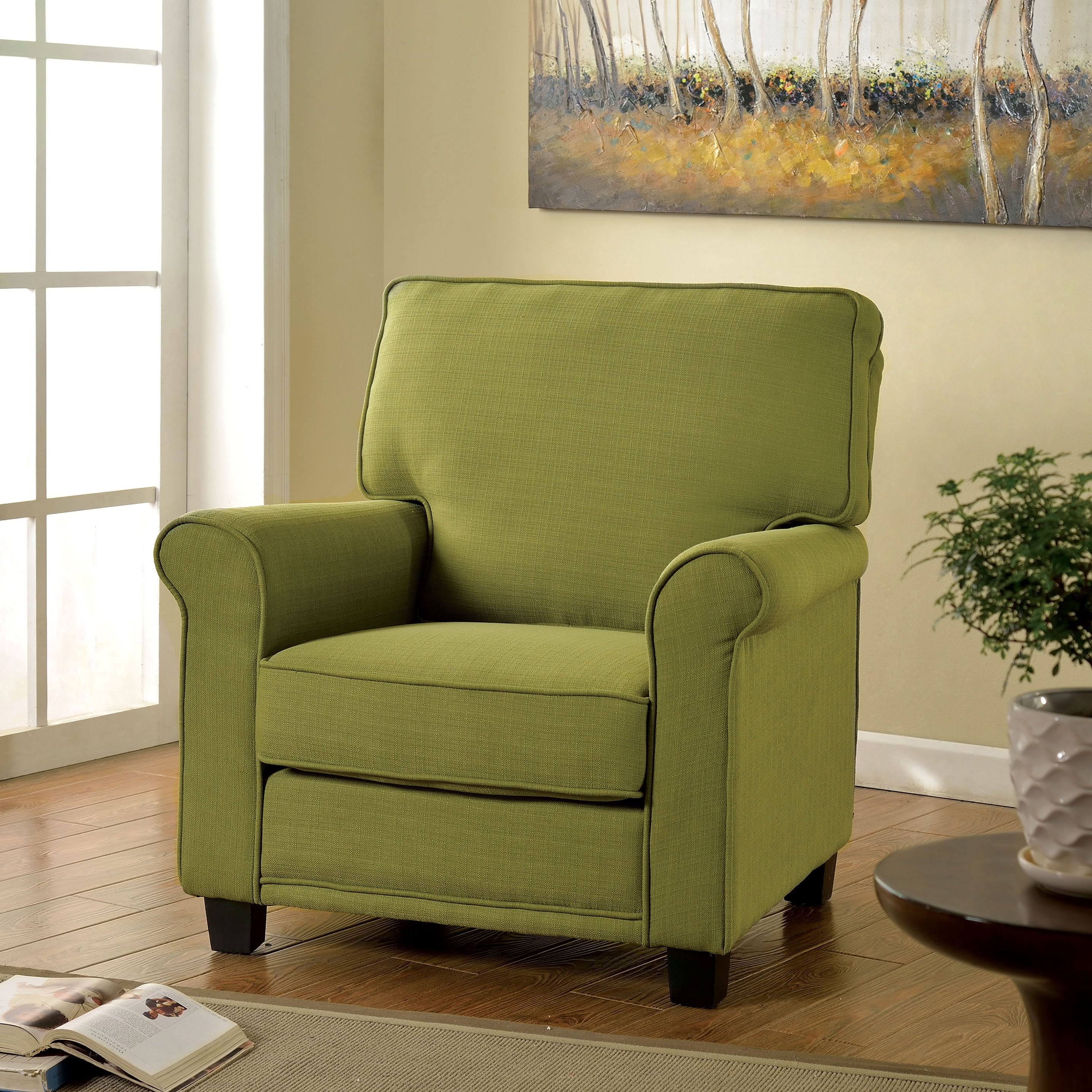 Yellow Padded Linen Arm Chair I19619
