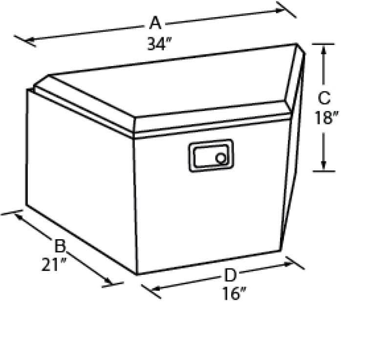 White Aluminum Trailer Tongue Storage Box K65977