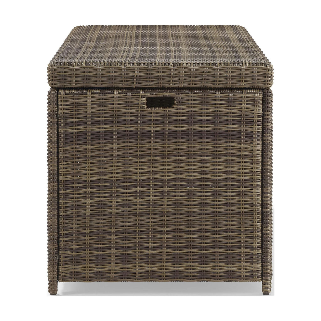 Weathered Brown Wicker Patio Deck Box O267