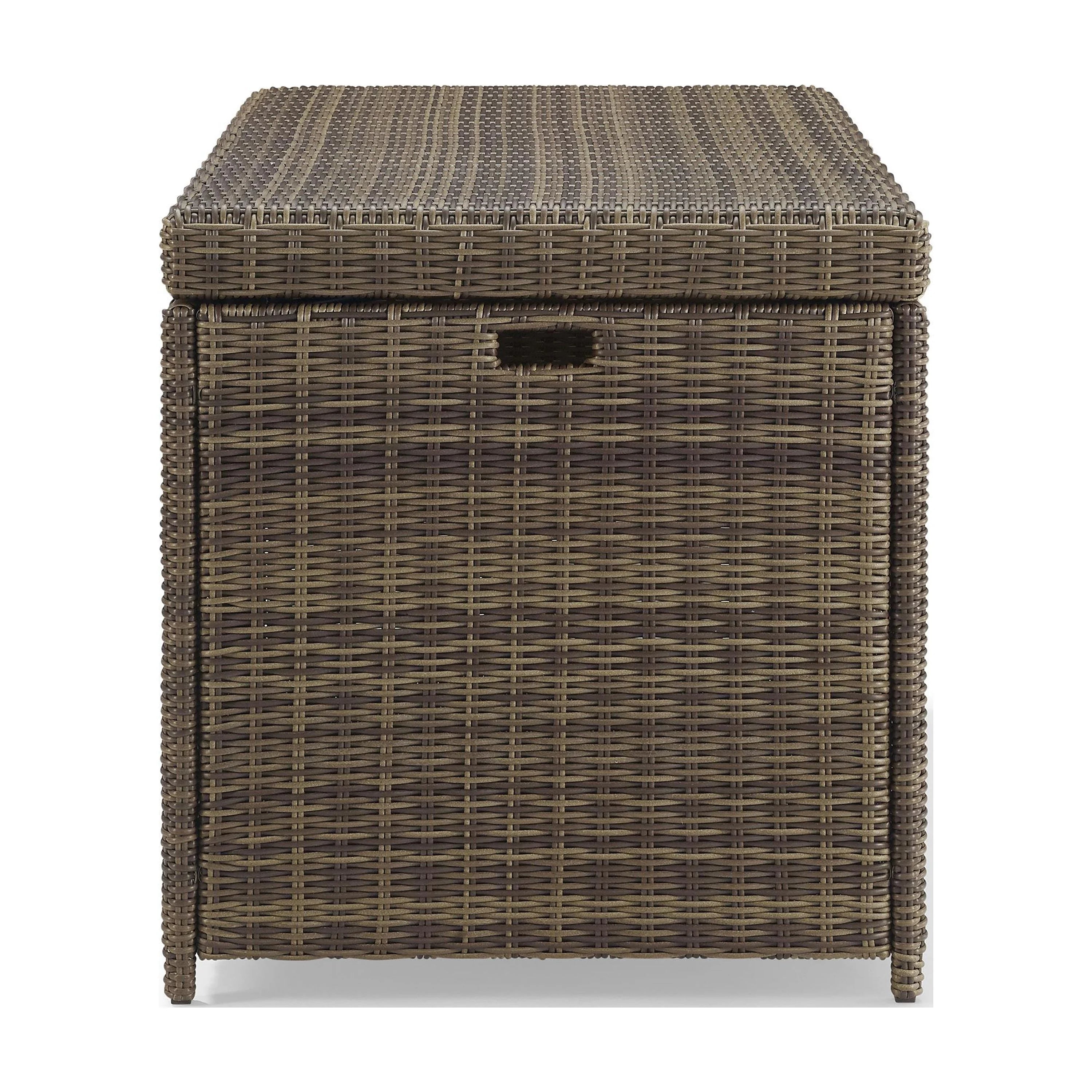 Weathered Brown Wicker Patio Deck Box O267